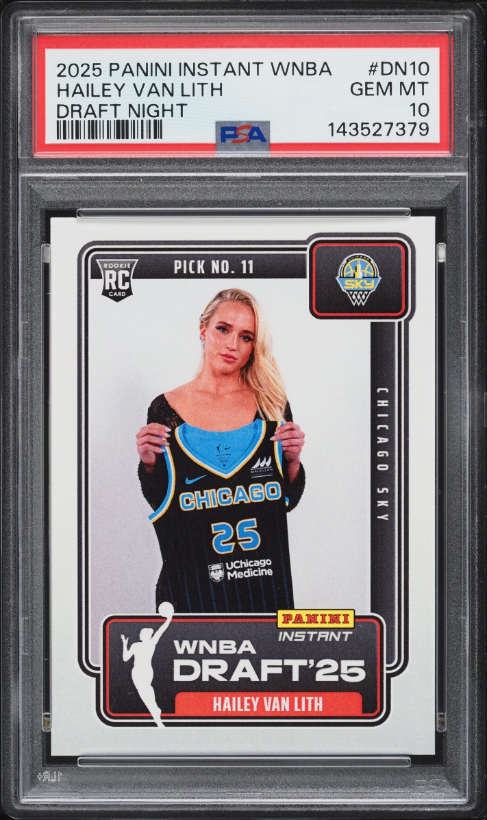 2025 Panini Instant WNBA Draft Night Hailey Van Lith ROOKIE /6070 #DN-10 PSA 10 GEM MINT - Photo 1