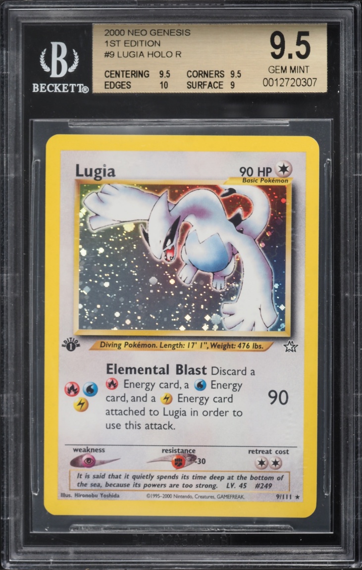 2000 Pokemon Neo Genesis 1st Edition Holo Lugia #9 BGS 9.5 GEM MINT