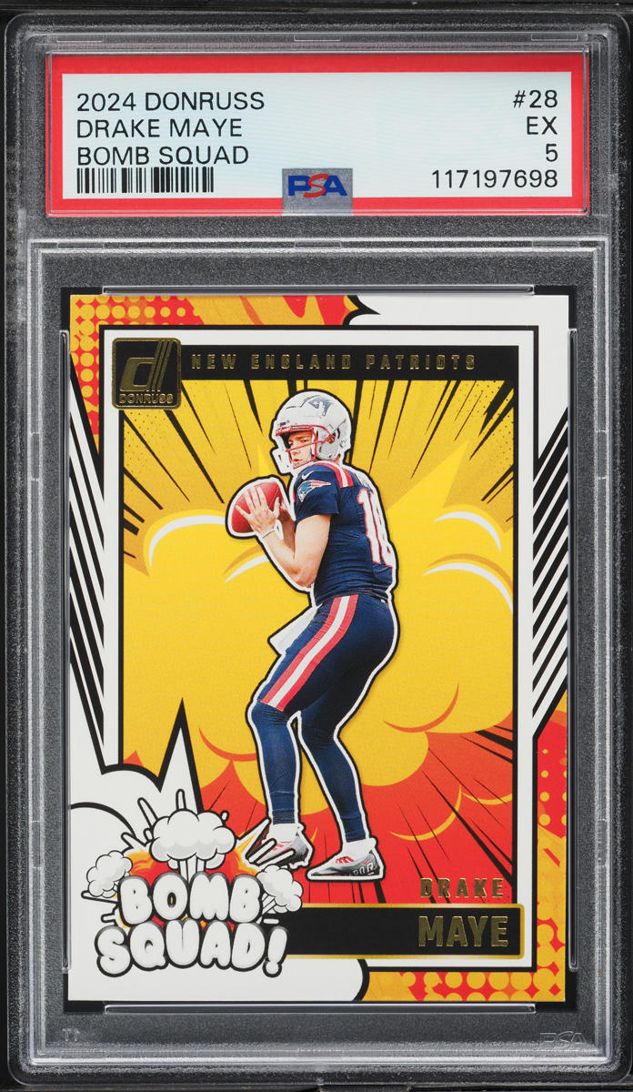 2024 Donruss Bomb Squad Drake Maye ROOKIE #28 PSA 5 EX