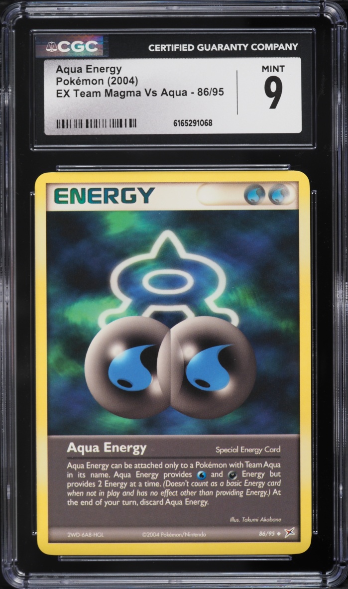 2004 Pokemon EX Team Magma Vs Aqua Aqua Energy #86 CGC 9 MINT