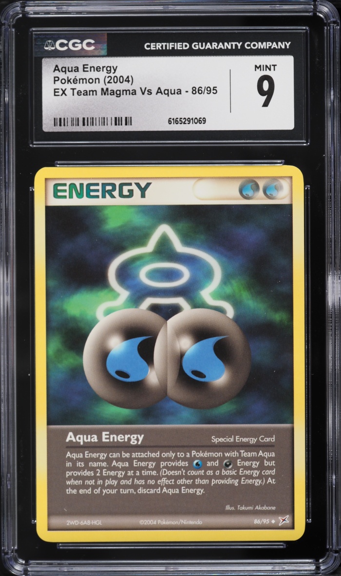 2004 Pokemon EX Team Magma Vs Aqua Aqua Energy #86 CGC 9 MINT