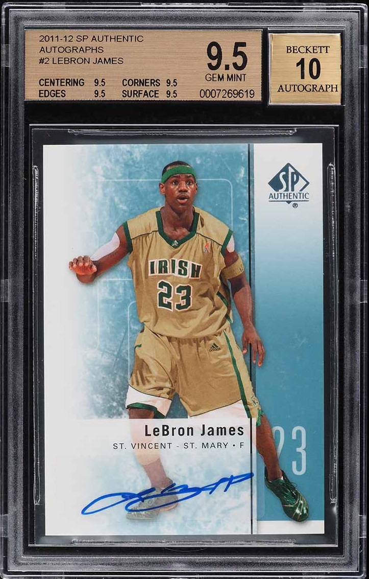 2003 SP Authentic LeBron James ROOKIE AUTO /500 #148 PSA 10 GEM