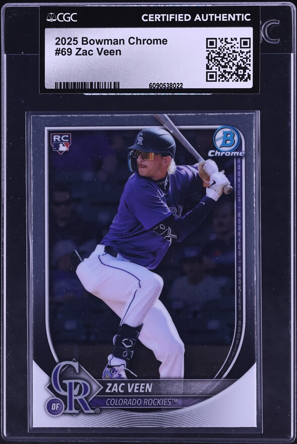 2025 Bowman Chrome Melt Mashers Zac Veen ROOKIE AUTO /99 #MMA-ZV