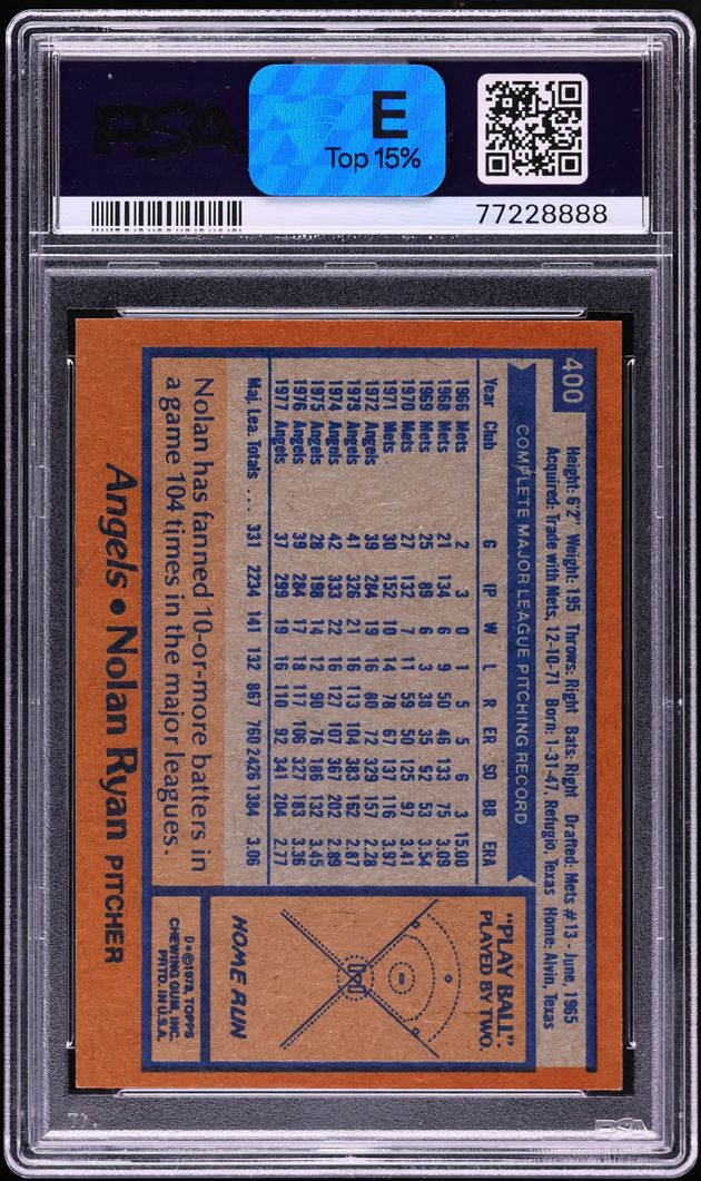 1978 Topps Nolan Ryan #400 PSA 9 MINT