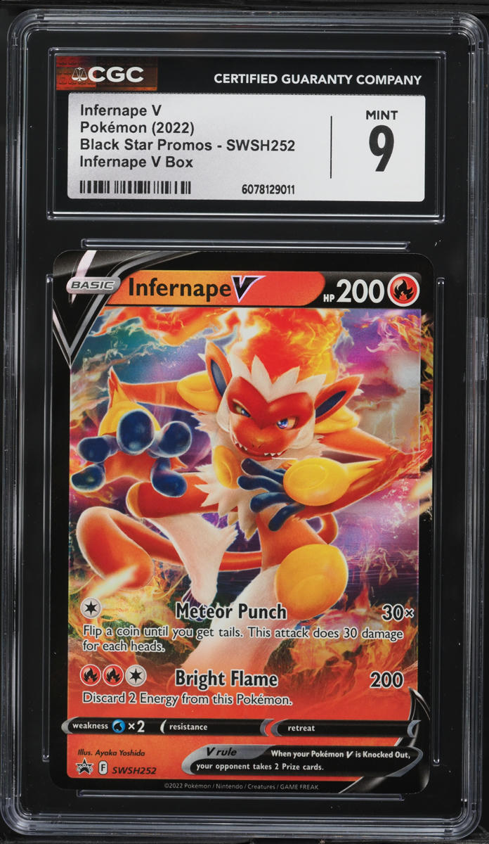 2022 Pokemon Sword & Shield Promo Infernape V #SWSH252 CGC 9 MINT