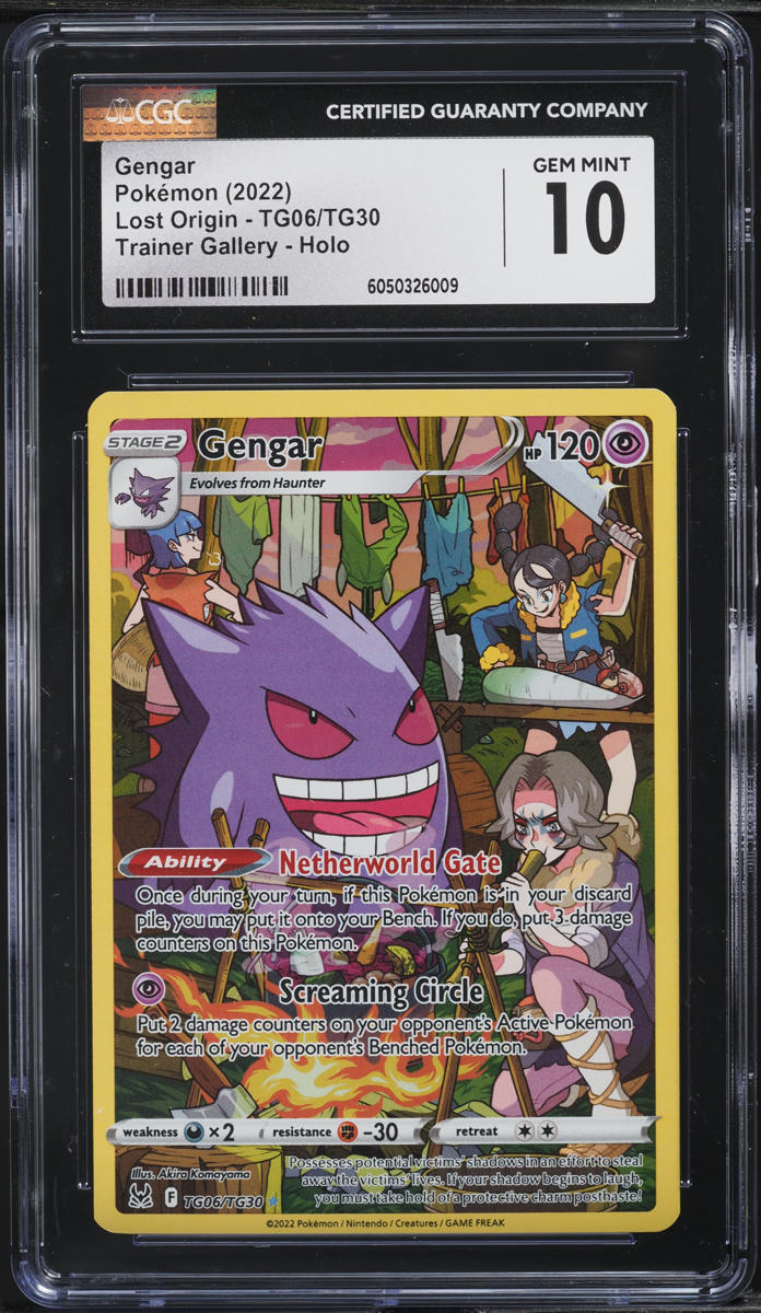 2022 Pokemon Sword & Shield Lost Origin Full Art Gengar #TG06 CGC 10 ...