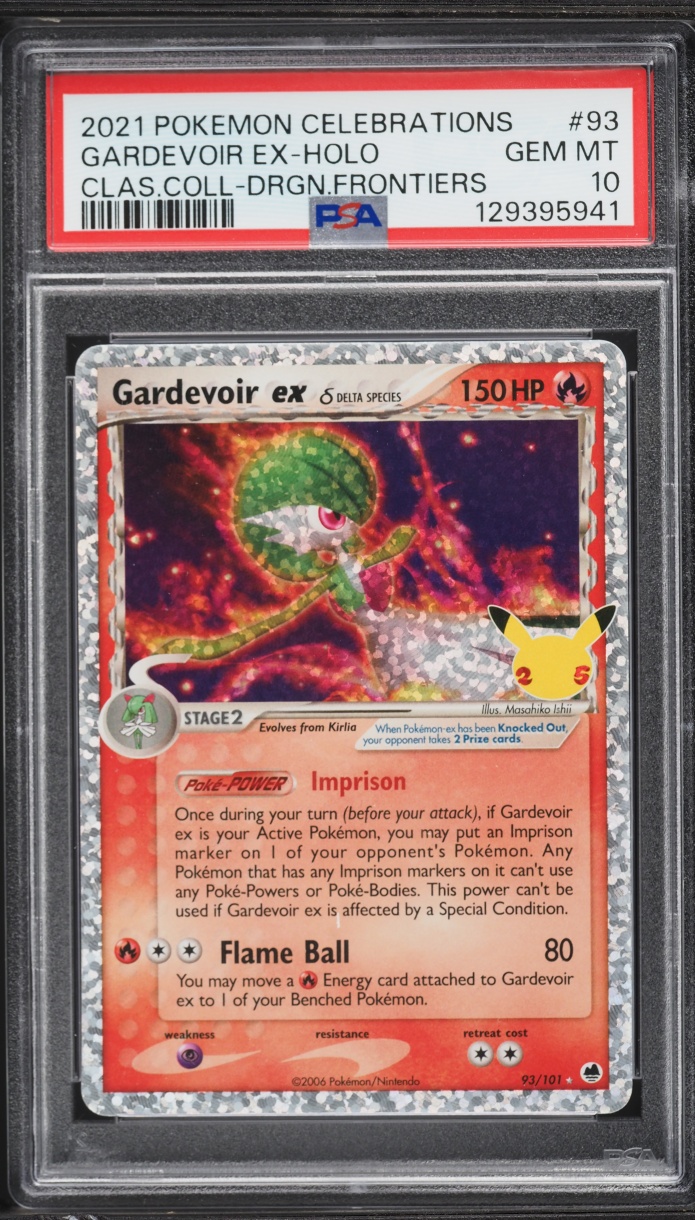 2021 Pokemon Sword & Shield Celebrations Classic Collection Holo Gardevoir ex #93 PSA 10 GEM