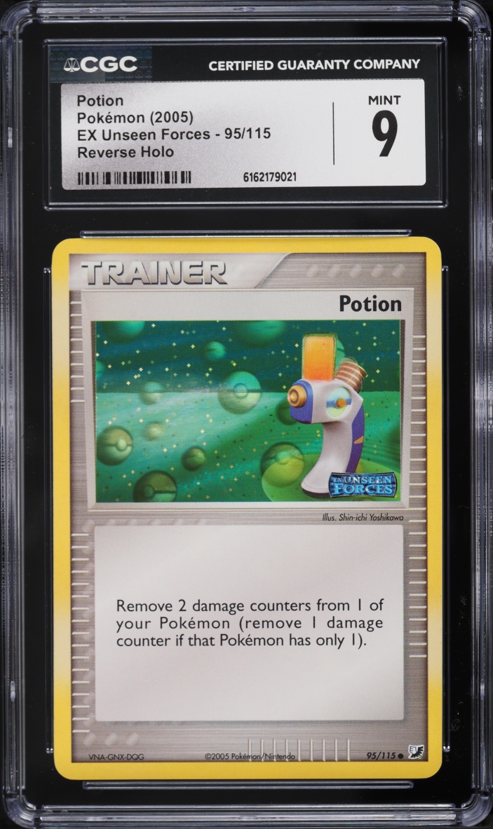 2005 Pokemon EX Unseen Forces Reverse Holo Potion #95 CGC 9 MINT