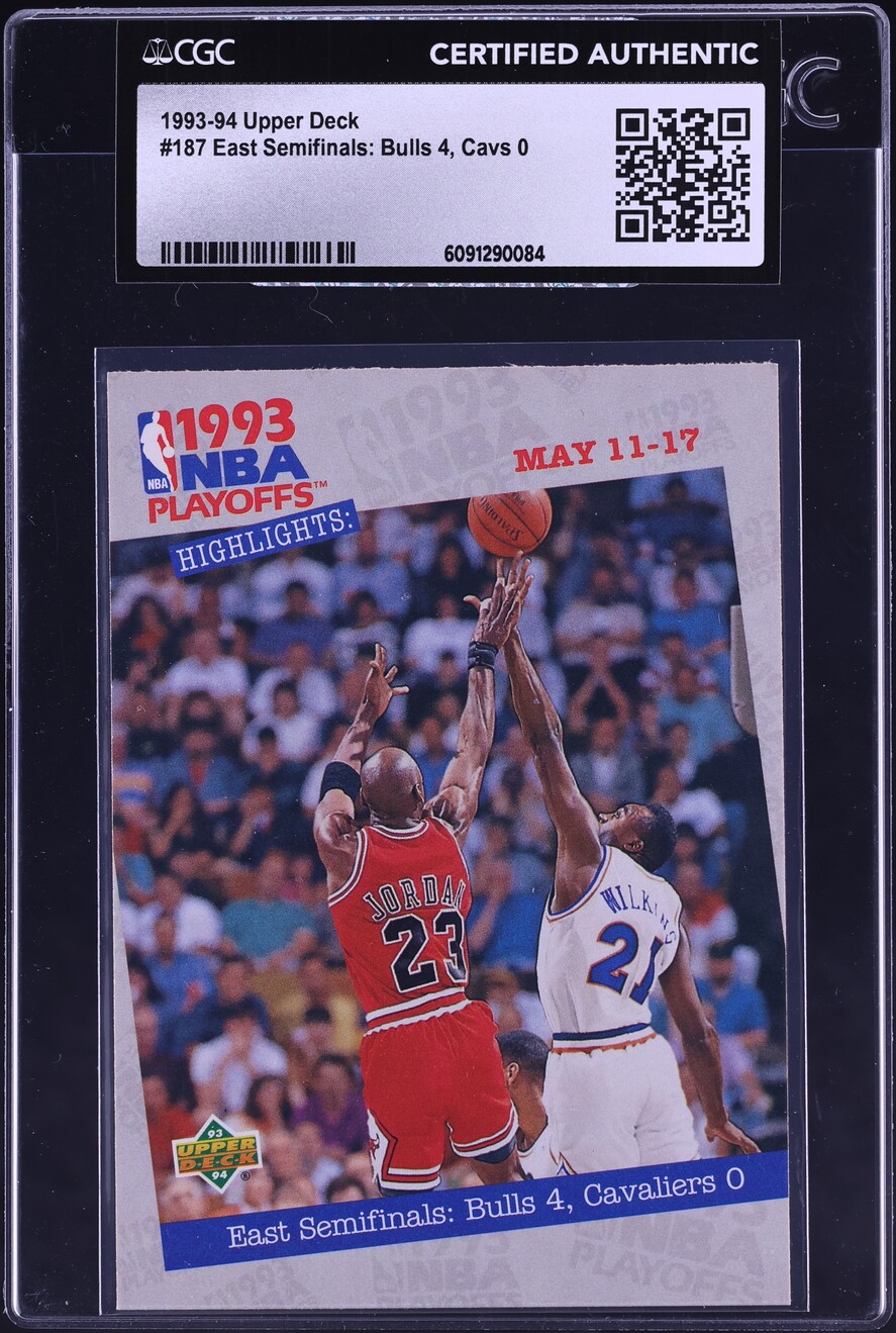 1993 Upper Deck East Semifinals w/ Michael Jordan #187  CGC AUTH