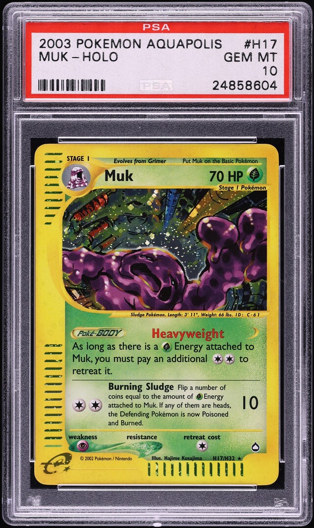 2003 Pokemon Aquapolis Holo Muk #H17 PSA 10 GEM MINT