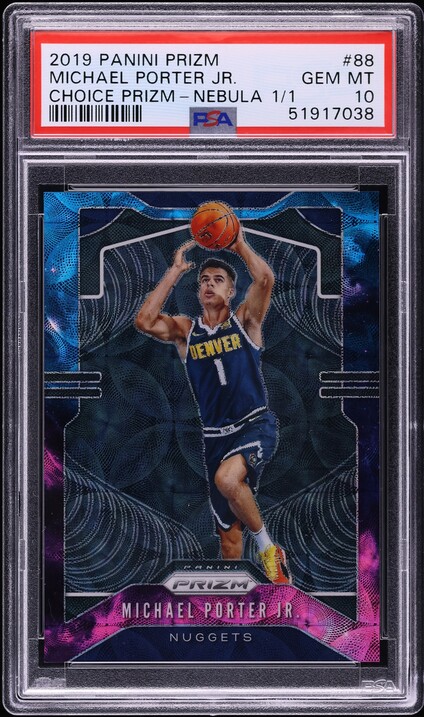 その他 PANINI PRIZM MICHAEL PORTER Jr. AUTO 2018 Panini Prizm Michael Porter Jr. ROOKIE #32 PSA 9 MINT