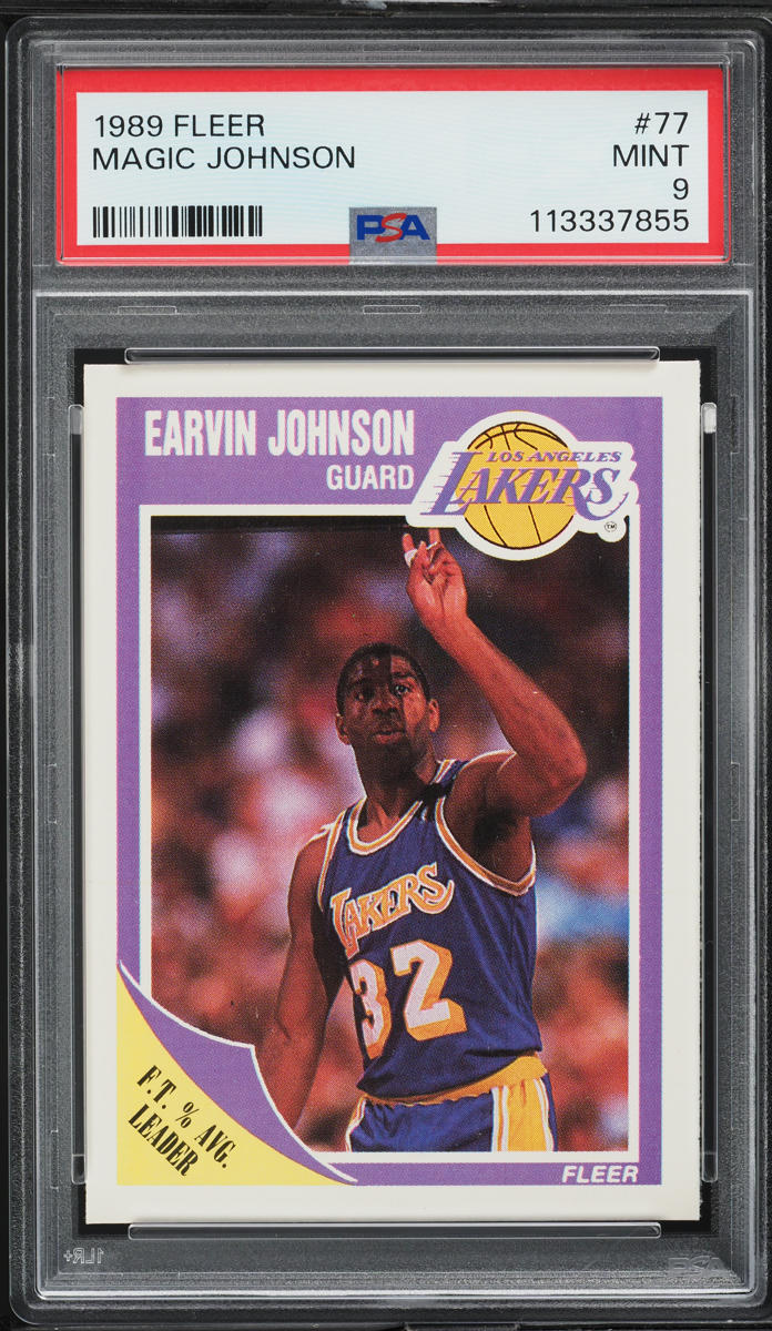1989 Fleer Basketball Magic Johnson #77 PSA 9 MINT