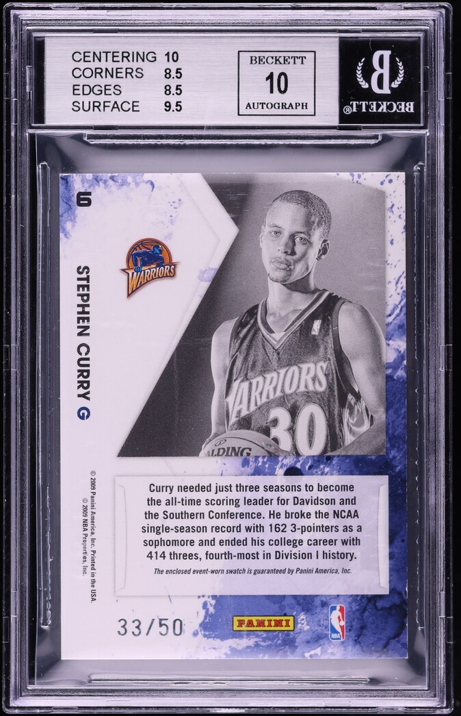 2009 Panini R & S Freshman Orientation Stephen Curry ROOKIE PATCH AUTO ...