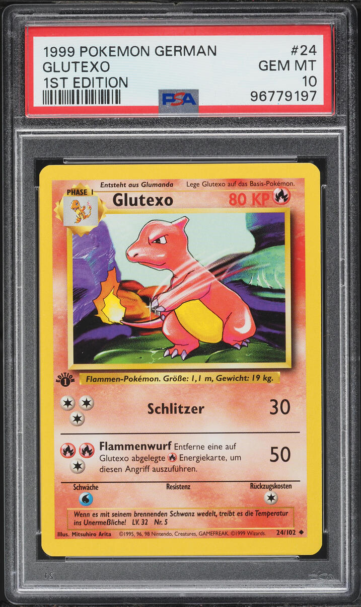 1999 Pokemon German Base Set 1st Edition Charmeleon #24 PSA 10 GEM MINT