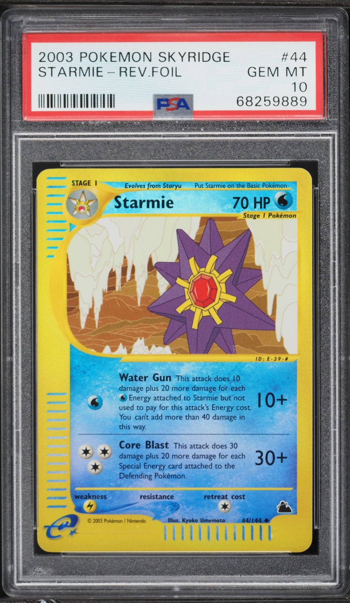 2003 Pokemon Skyridge Reverse Holo Starmie #44 PSA 10 GEM MINT
