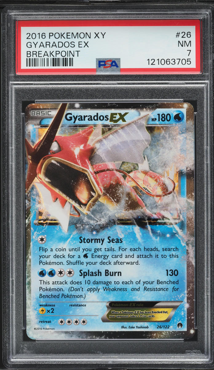 2016 Pokemon XY Breakpoint Gyarados EX #26 PSA 7 NRMT