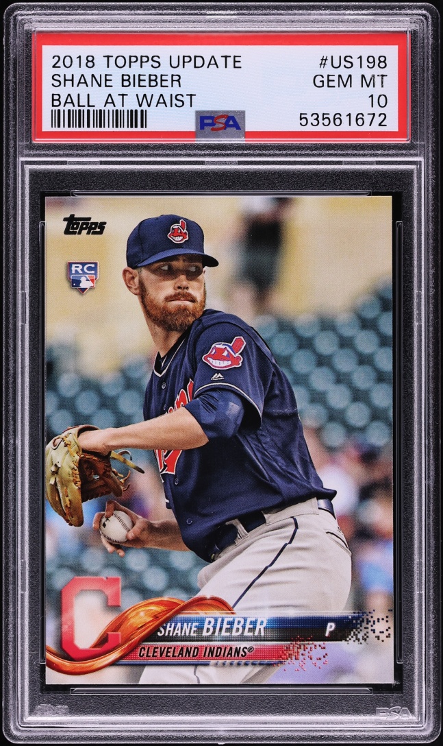 2018 Topps Update Shane Bieber ROOKIE #US198 PSA 10 GEM MINT