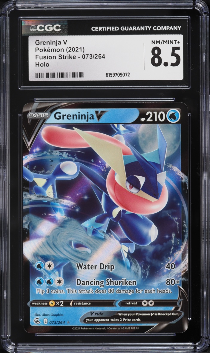2021 Pokemon Sword & Shield Fusion Strike Holo Greninja V #73 CGC 8.5 NM-MT+