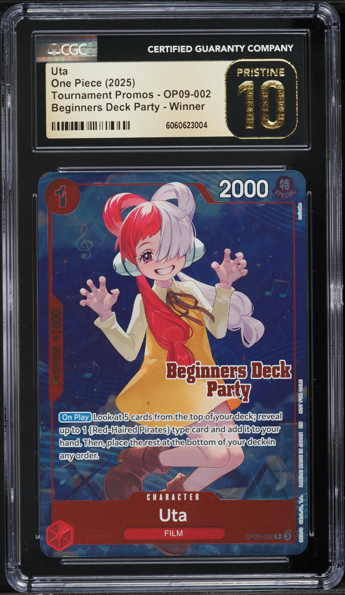 2025 One Piece Tournament Promo Beginners Deck Winner Uta #OP09-002 CGC 10