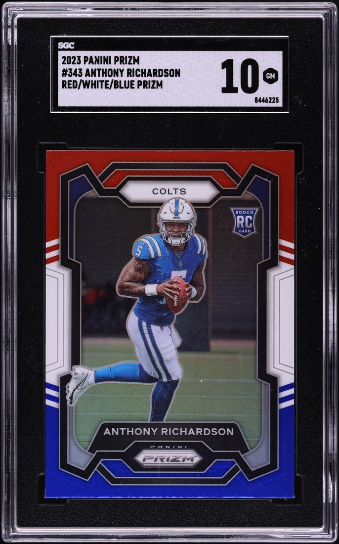 2023 Panini Prizm Red White Blue Anthony Richardson ROOKIE #343 SGC 10 GEM MINT