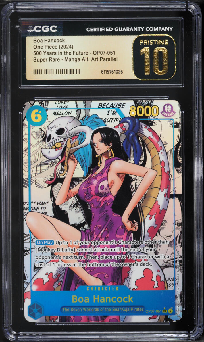 2024 One Piece 500 Years Future Manga Alt Art Boa Hancock #OP07-051 CGC 10 PRISTINE