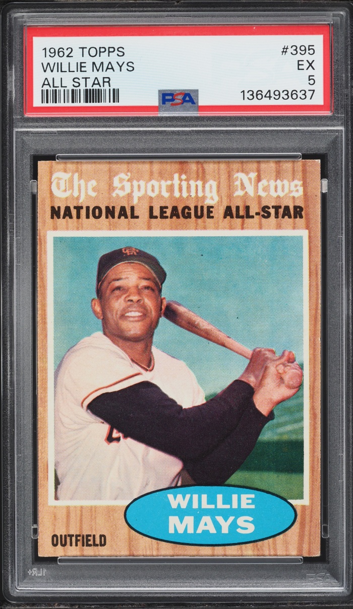 1962 Topps Willie Mays ALL-STAR #395 PSA 5 EX