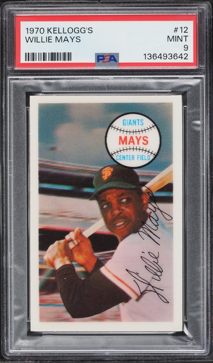 1970 Kellogg's Willie Mays #12 PSA 9 MINT
