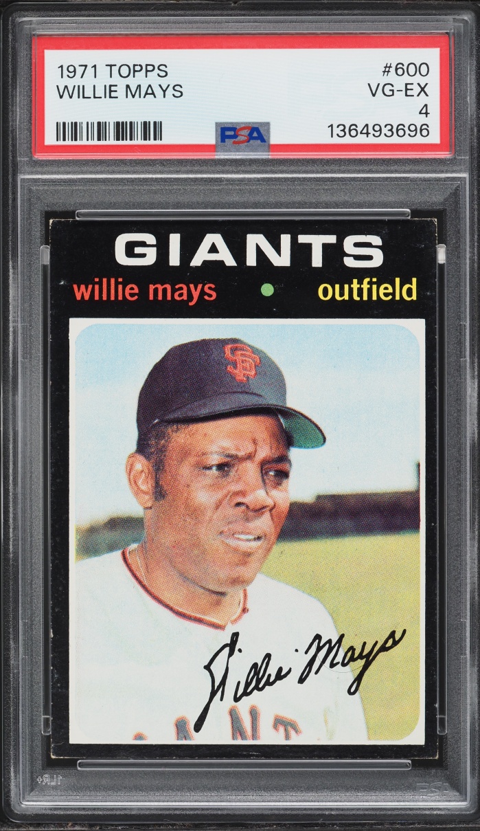 1971 Topps Willie Mays #600 PSA 4 VGEX