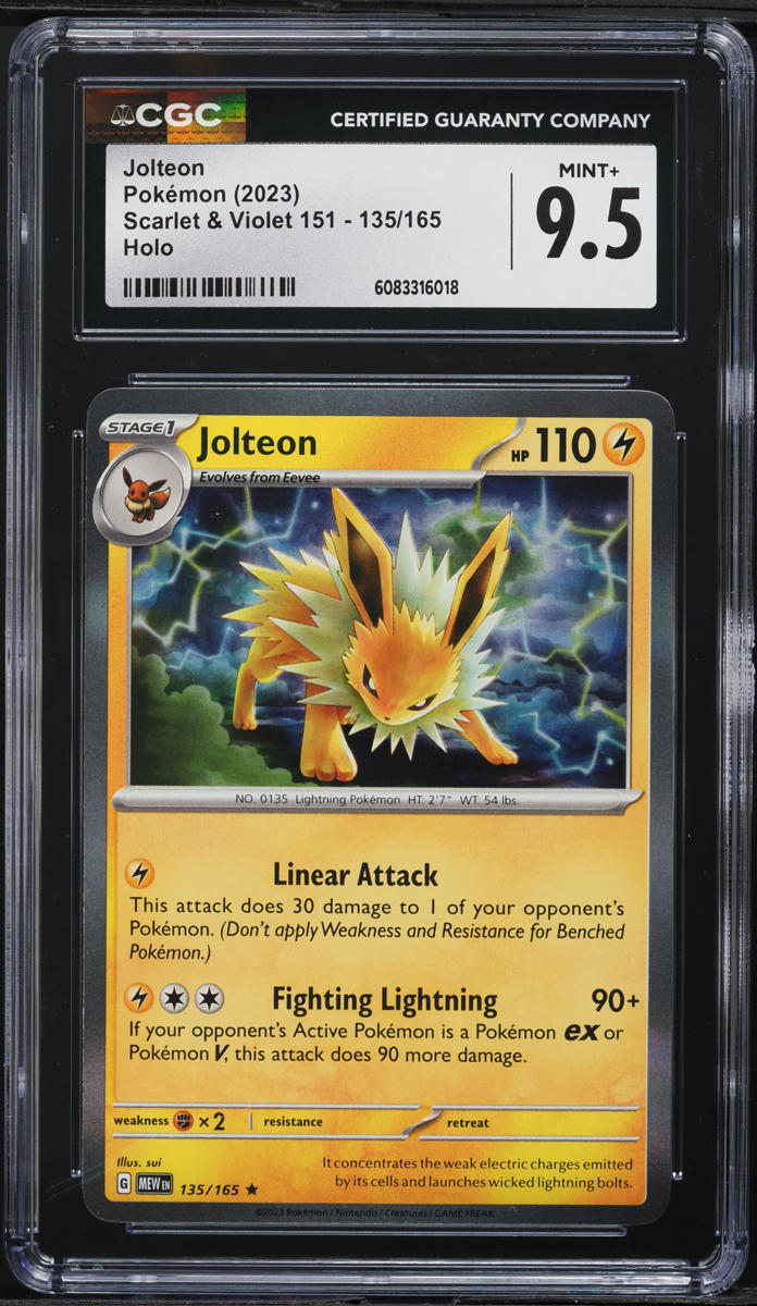 2023 Pokemon Scarlet & Violet 151 Holo Jolteon #135 CGC 9.5 MINT+