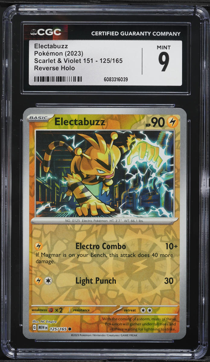 2023 Pokemon Scarlet & Violet 151 Reverse Holo Electabuzz #125 CGC 9 MINT
