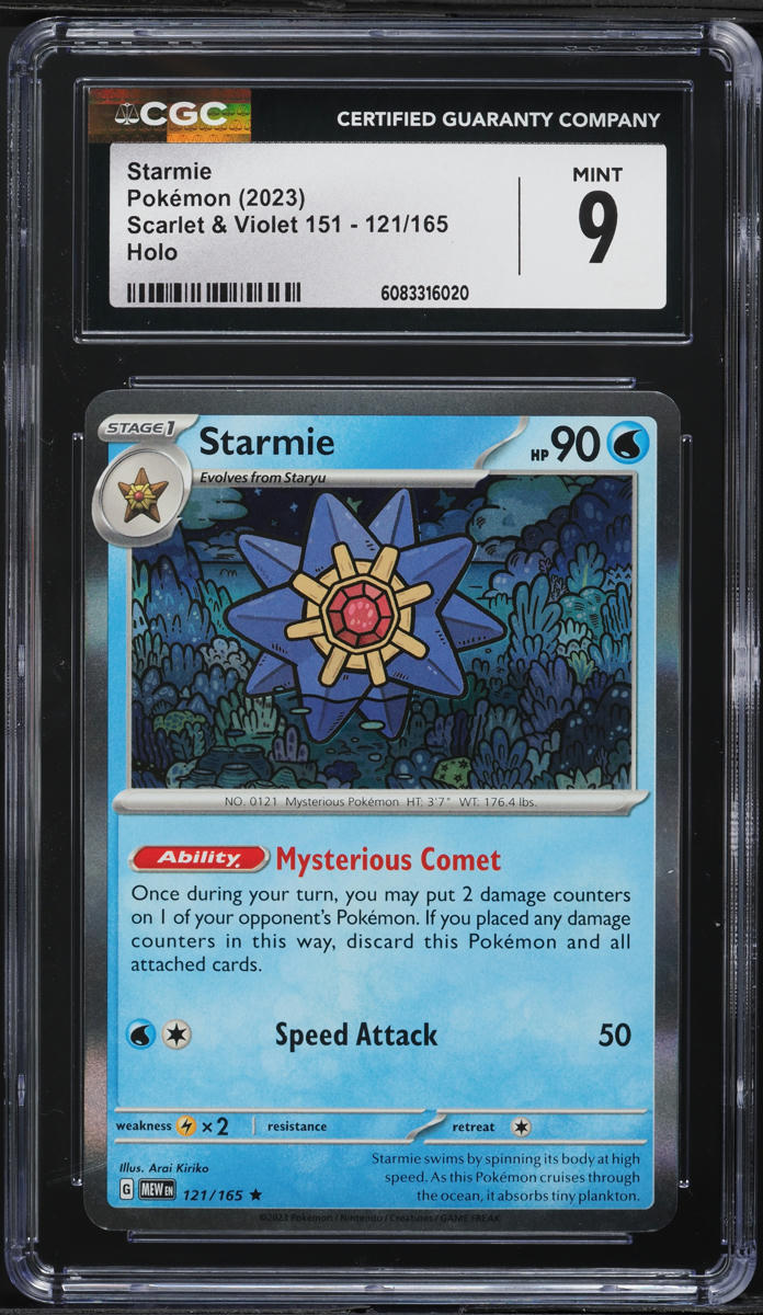 2023 Pokemon Scarlet & Violet 151 Holo Starmie #121 CGC 9 MINT