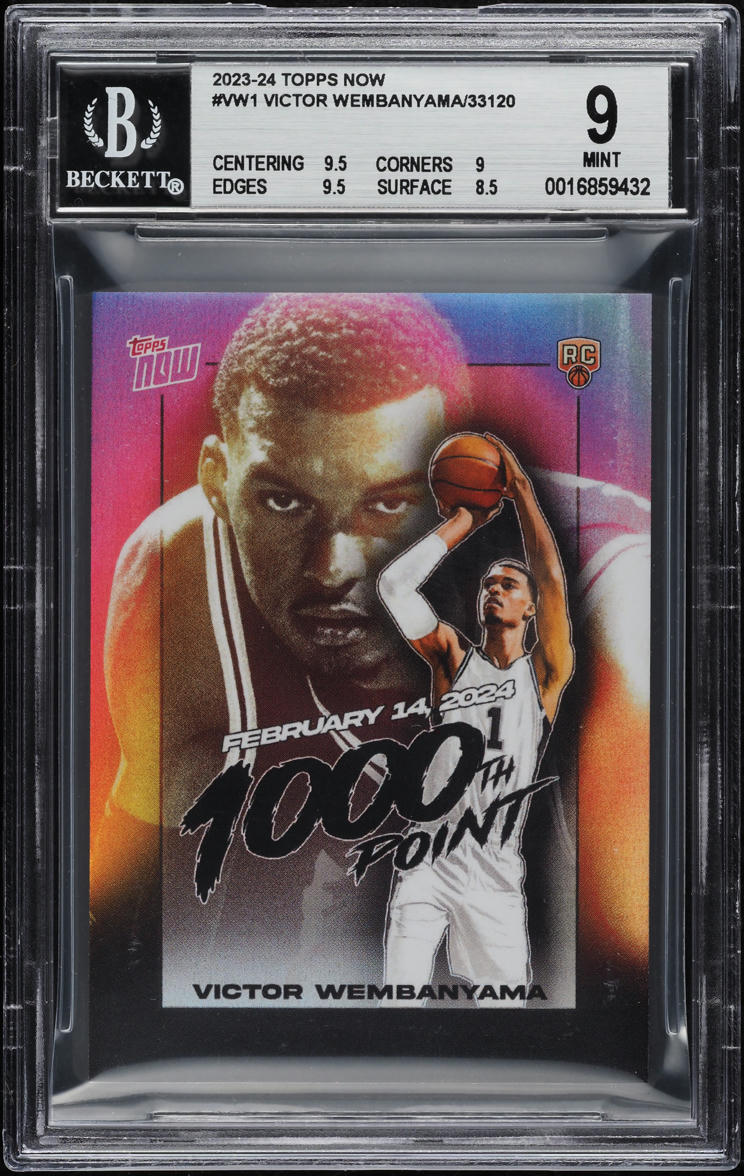 2023 Topps Now Victor Wembanyama ROOKIE #VW-1 BGS 9 MINT
