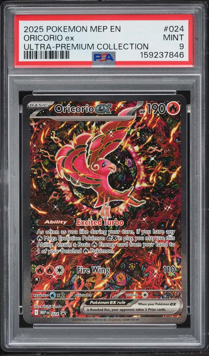 2025 Pokemon Mega Evolution Promo Ultra Premium Alt Art Oricorio Ex #24 PSA 9 MINT