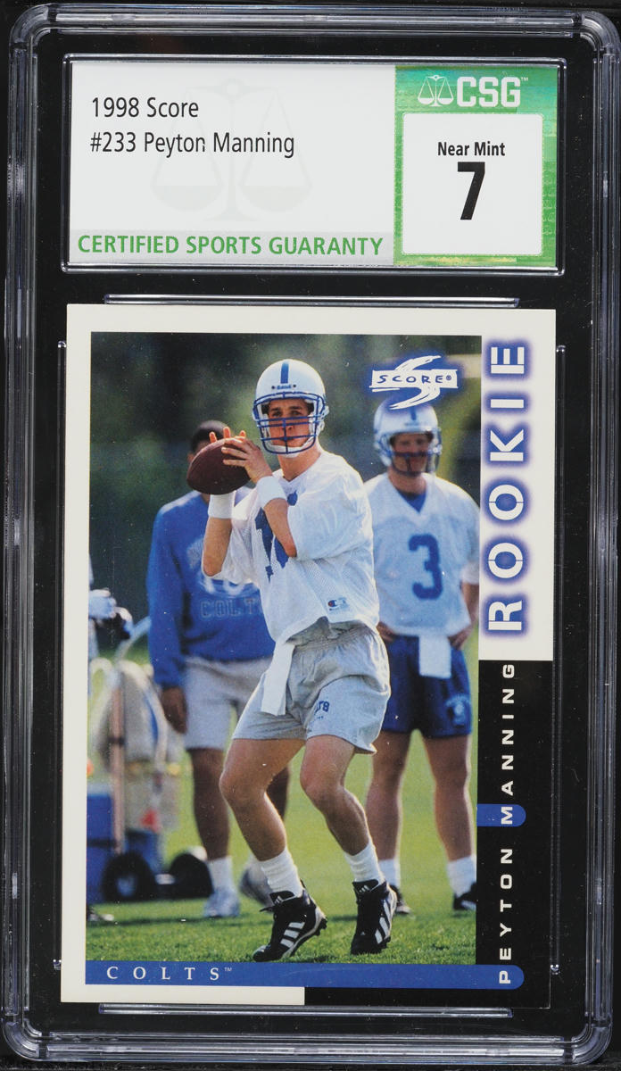 1998 Score Football Peyton Manning ROOKIE #233 CSG 7 NRMT