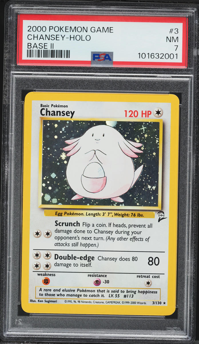 2000 Pokemon Base Set 2 Holo Chansey #3 PSA 7 NRMT