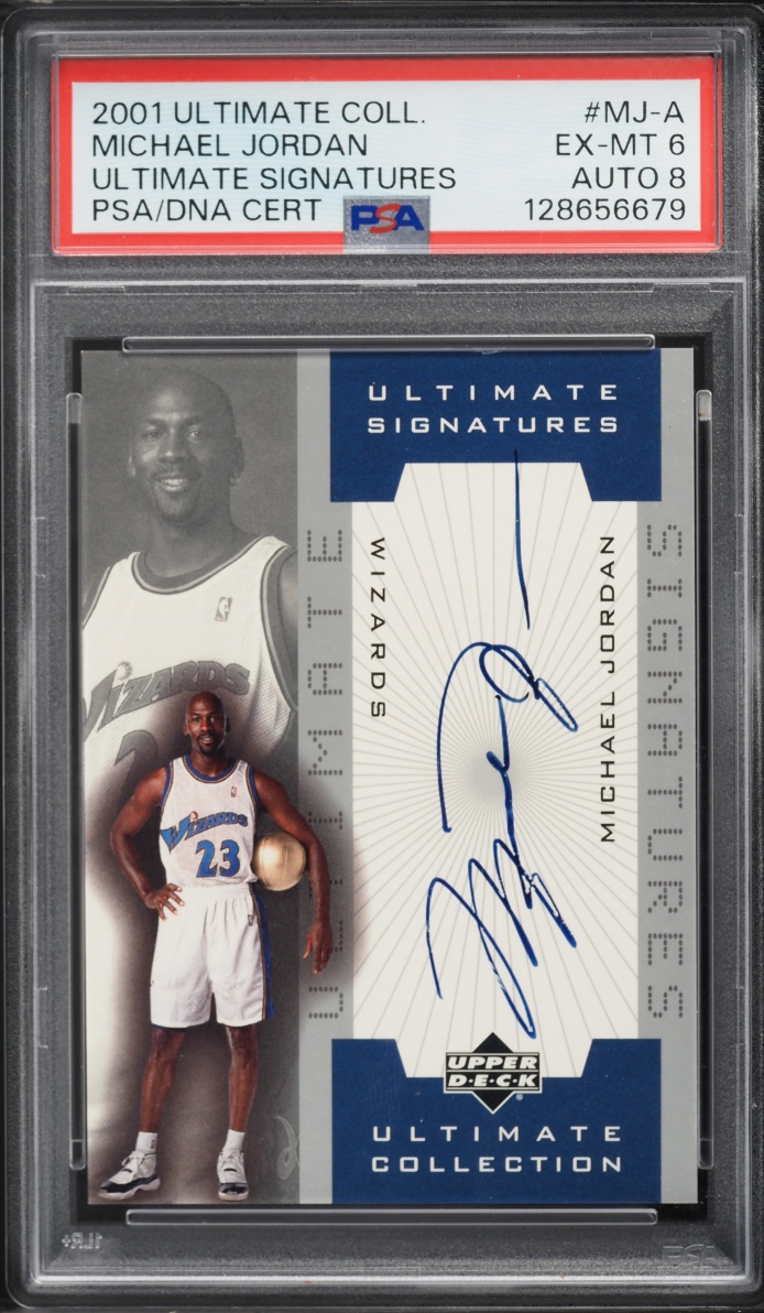 2001 Ultimate Collection Signatures Michael Jordan AUTO DNA 8 #MJ-A PSA 6 EXMT