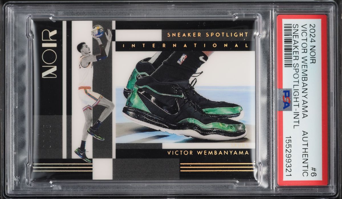 2024 Panini Noir Sneaker Spotlight International Victor Wembanyama /15 #6 PSA AUTH