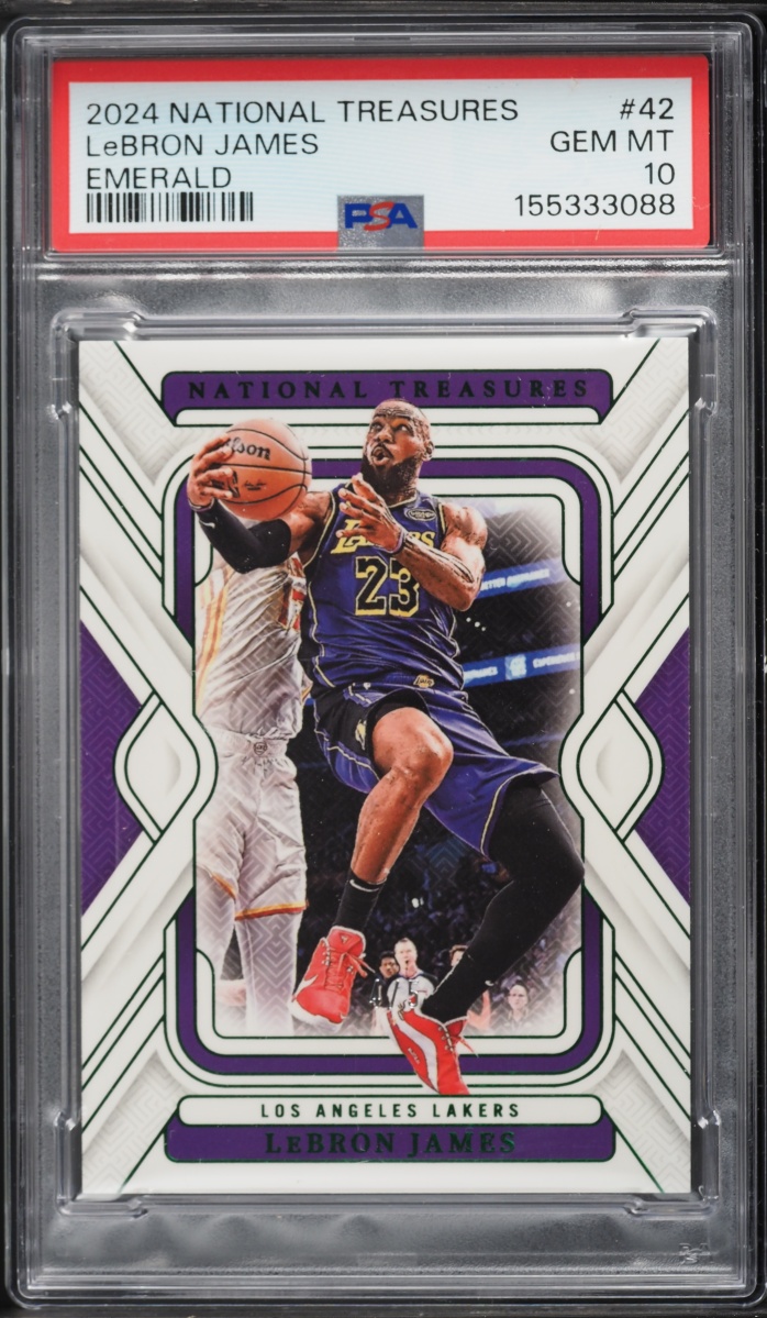2024 National Treasures Emerald Lebron James /5 #42 PSA 10 GEM MINT