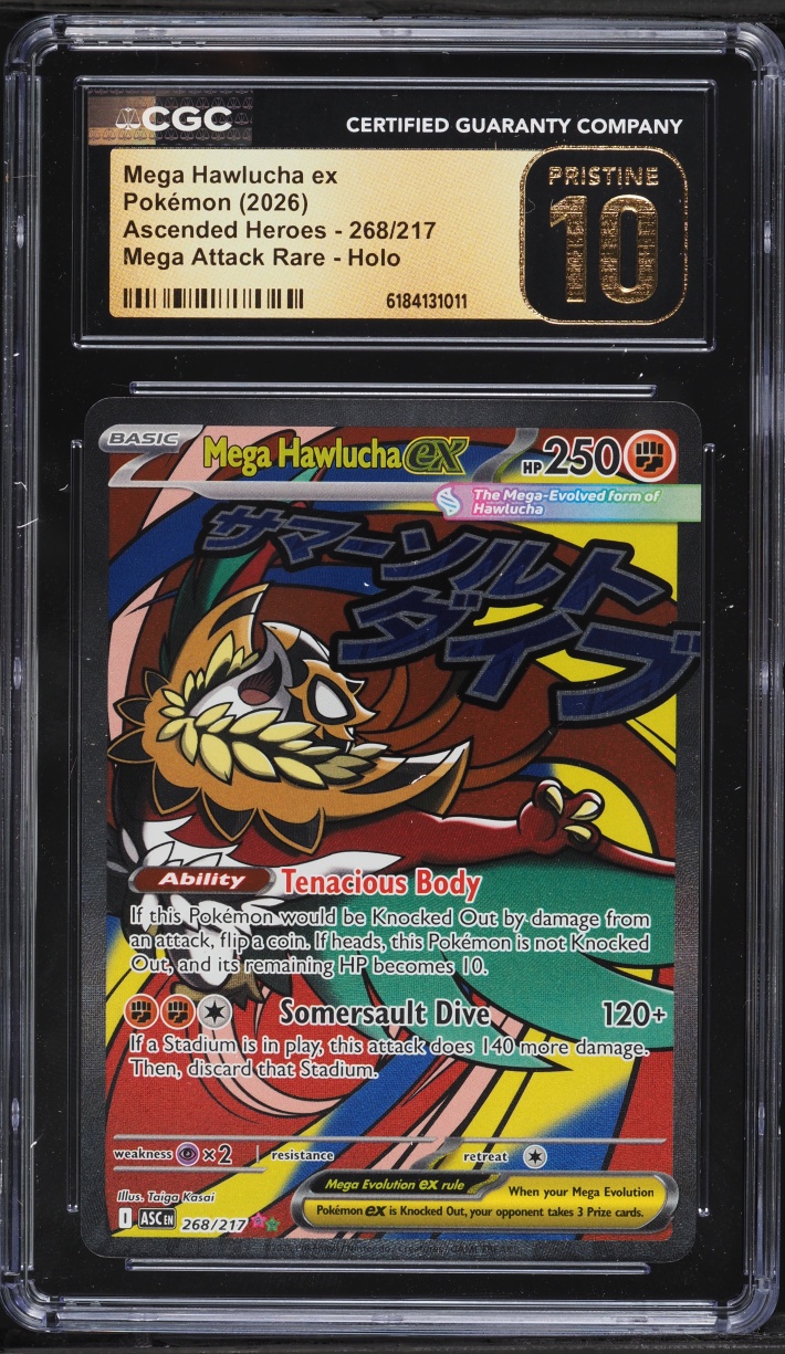 2026 #268 Mega Hawlucha Ex CGC 10 Pokemon Mega Evolution Ascended Heroes Ma