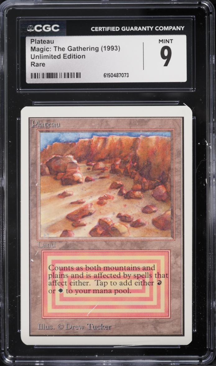 1994 Magic The Gathering MTG Unlimited Land Plateau CGC 9 MINT