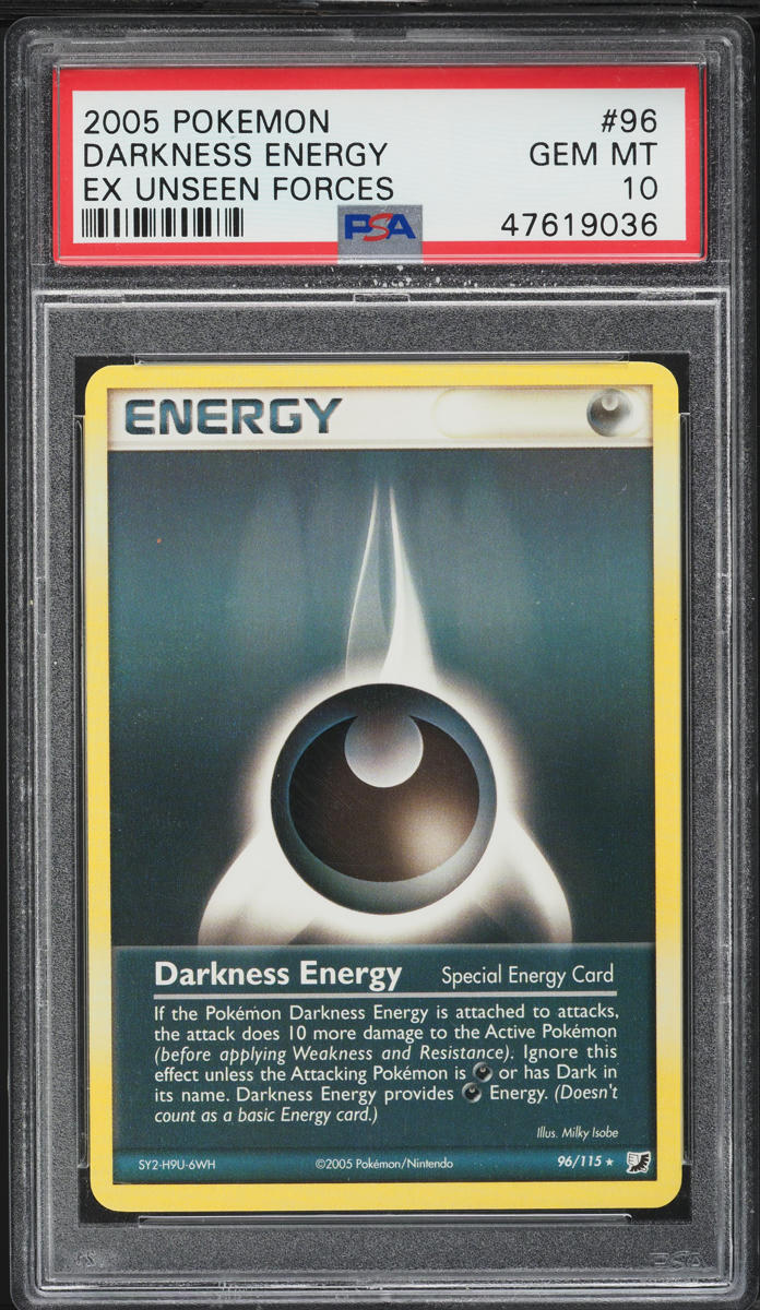 2005 Pokemon EX Unseen Forces Darkness Energy #96 PSA 10 GEM MINT