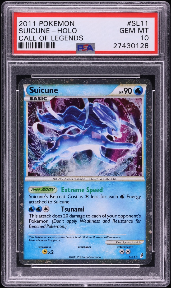 2011 Pokemon Call Of Legends Holo Suicune #SL11 PSA 10 GEM MINT