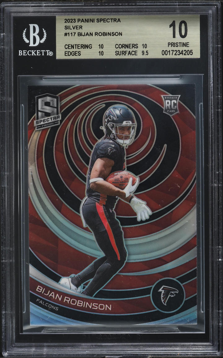 2023 Panini Spectra Silver Bijan Robinson ROOKIE #117 BGS 10 PRISTINE
