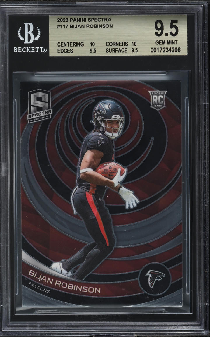 2023 Panini Spectra Bijan Robinson ROOKIE #117 BGS 9.5 GEM MINT