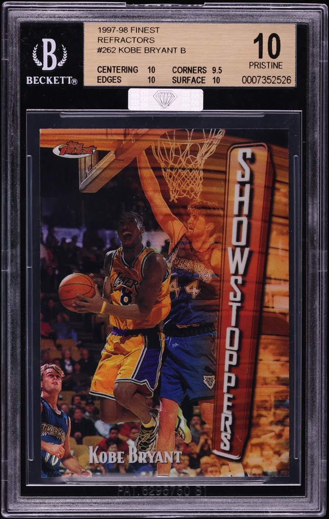 1997 Finest Refractor Kobe Bryant #262 MBA BGS 10 PRISTINE