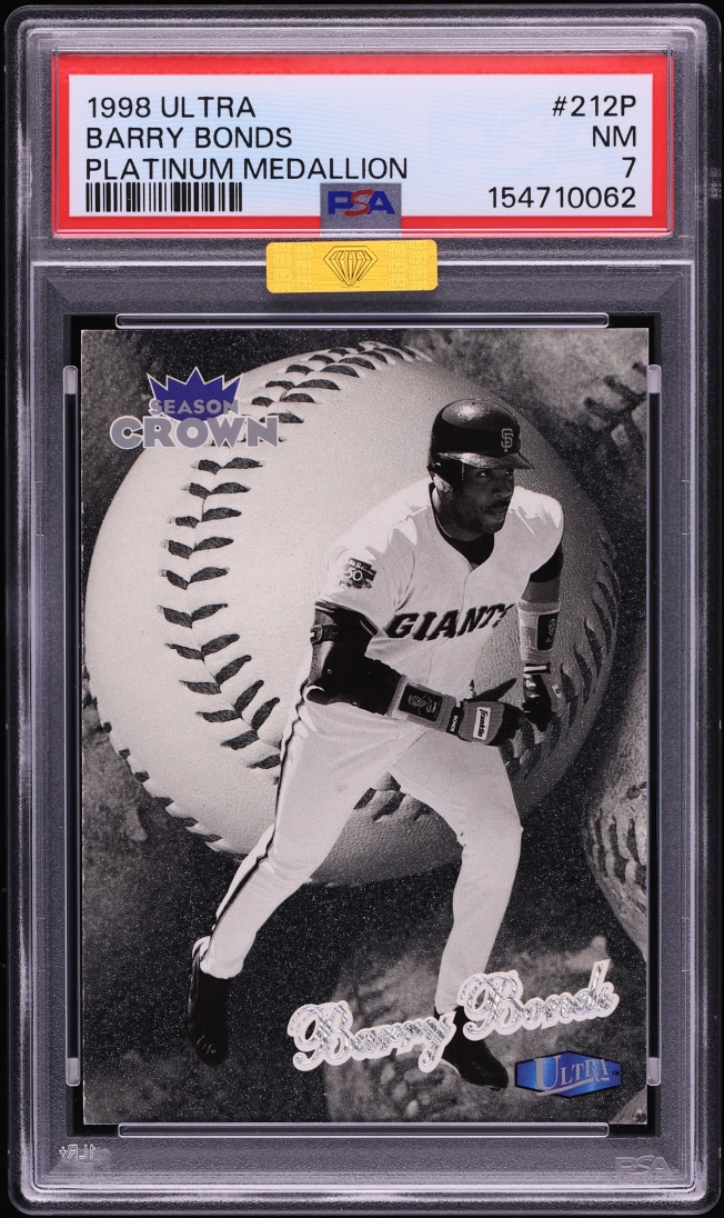 1998 Ultra Platinum Medallion Barry Bonds /100 #212P MBA PSA 7 NRMT