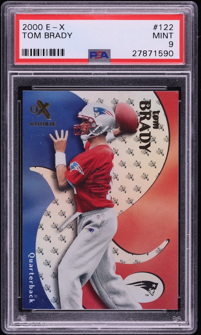 2000 Fleer E-X Tom Brady ROOKIE /1500 #122 PSA 9 MINT