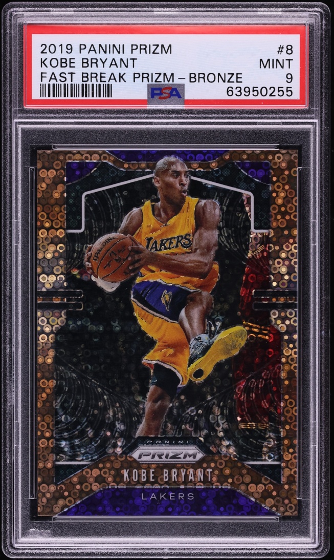 2019 Panini Prizm Fast Break Bronze Kobe Bryant /20 #8 PSA 9 MINT