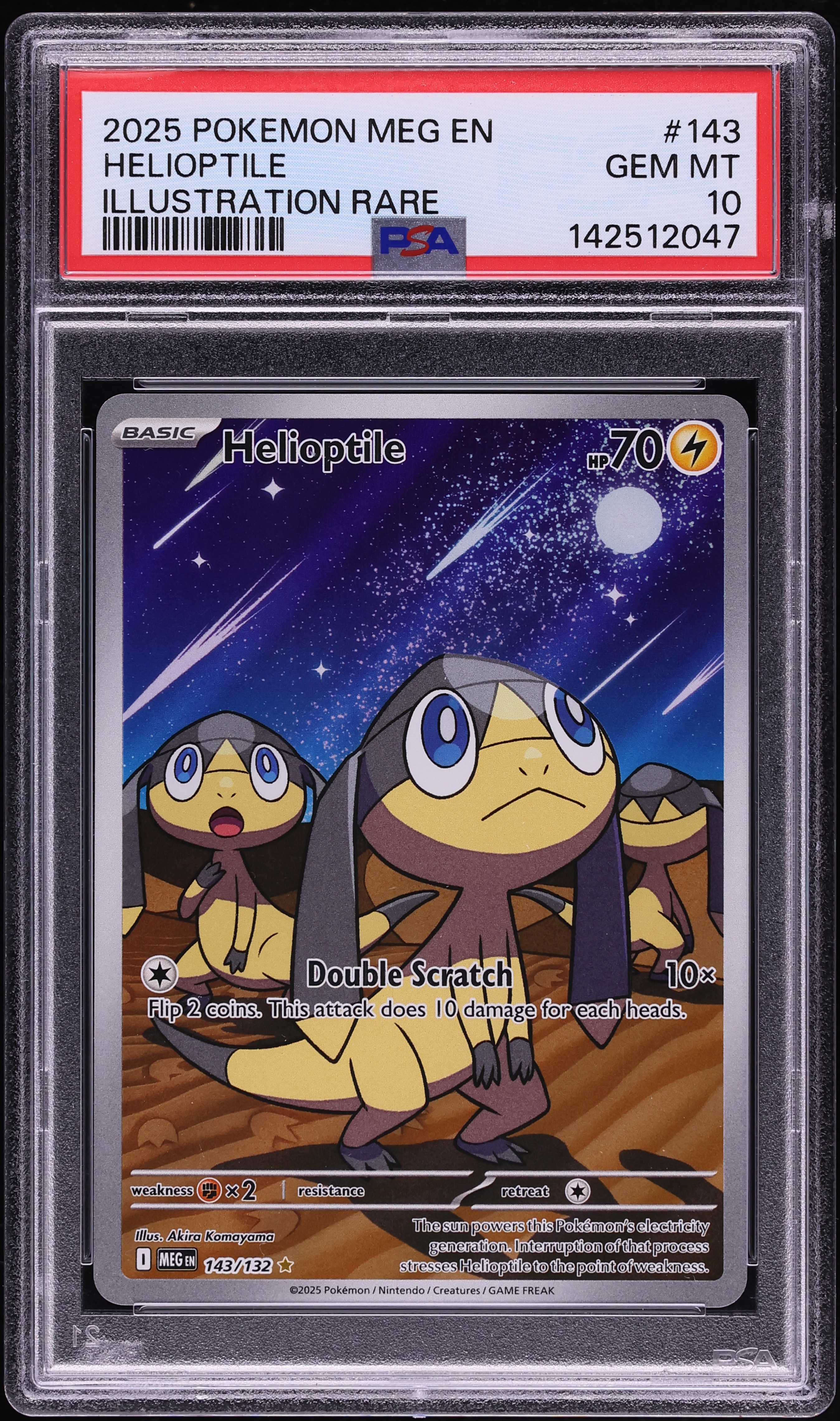 2025 Pokemon Mega Evolution IR Helioptile #143 PSA 10 GEM MINT