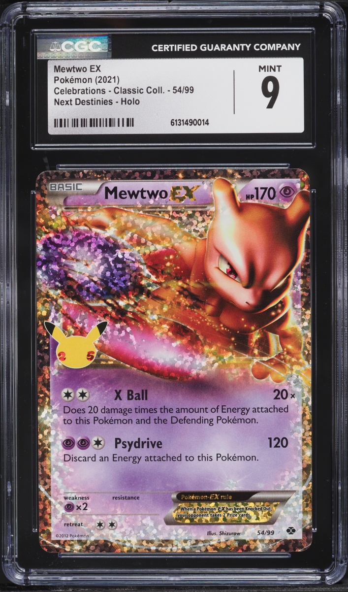 2021 Pokemon Sword & Shield Celebrations Classic Collection Holo Mewtwo Ex #54 CGC 9 MINT